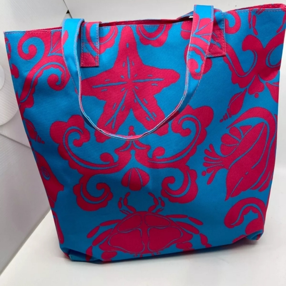 🏖LILLY PULITZER CRAB SEASHELL TOTE NEW - Picture 2 of 6